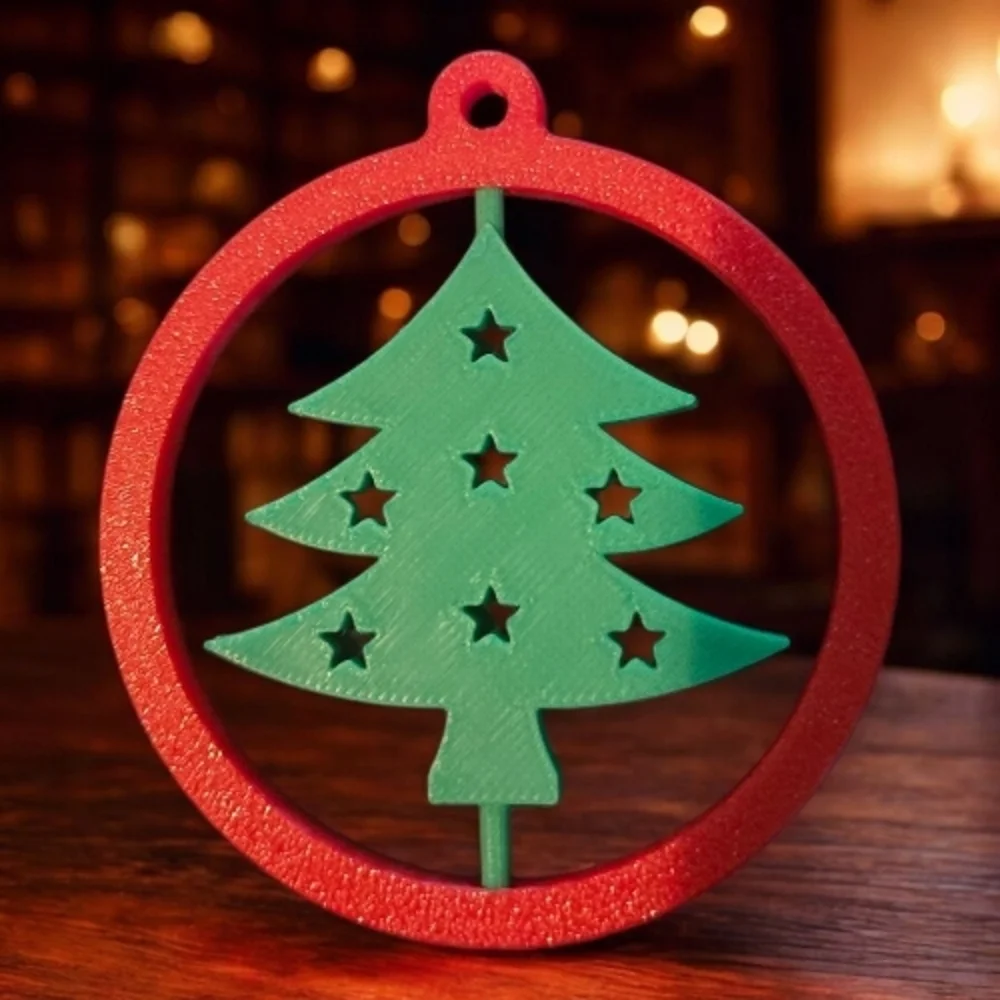 Homemade 3D Spinning Christmas Tree Ornament - NWOT